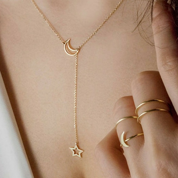 Moon Star Chain Necklace - Picture 2 of 2